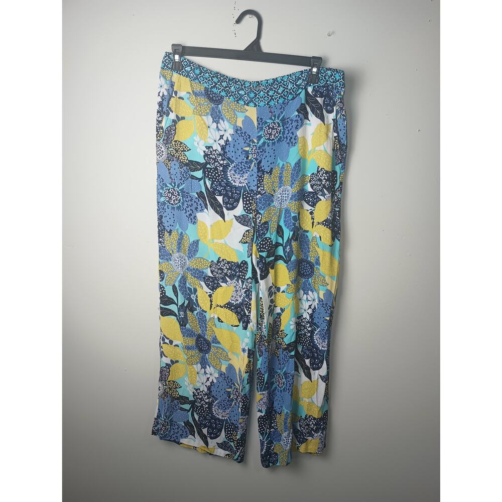 Habitat Vintage Mixed‎ Print Flood Pants Women XL Muli Color Floral Pull on